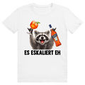 Es eskaliert eh - Waschbär Pedro Spritz - Premium Bio Unisex T-Shirt