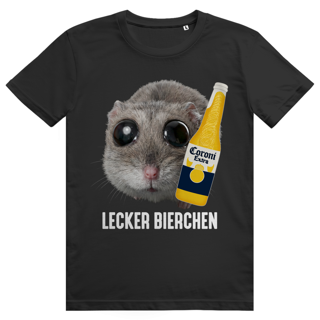 Lecker Bierchen - Sad Hamster Meme - Lustiges Hamsti & Bier - Premium Bio Unisex T-Shirt