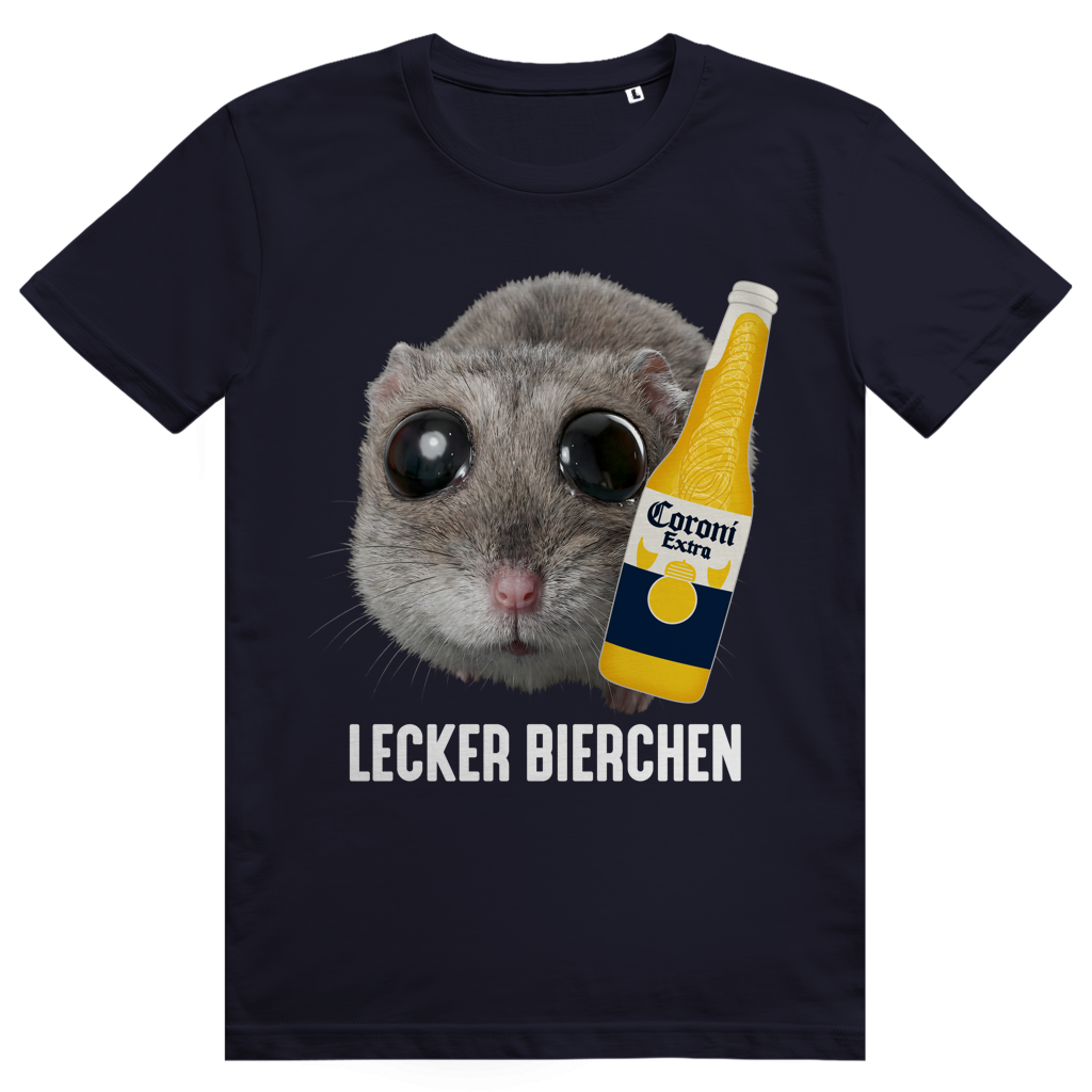 Lecker Bierchen - Sad Hamster Meme - Lustiges Hamsti & Bier - Premium Bio Unisex T-Shirt