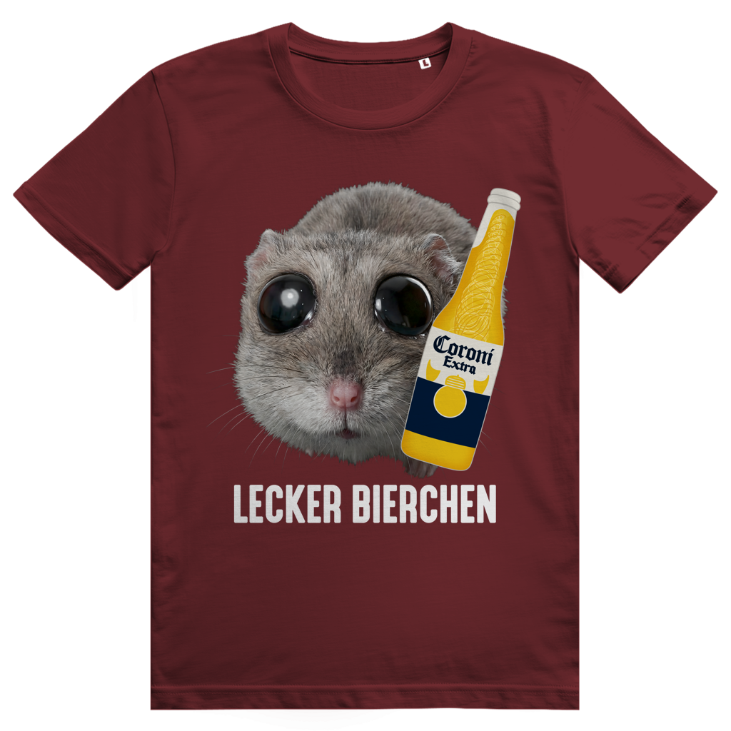 Lecker Bierchen - Sad Hamster Meme - Lustiges Hamsti & Bier - Premium Bio Unisex T-Shirt