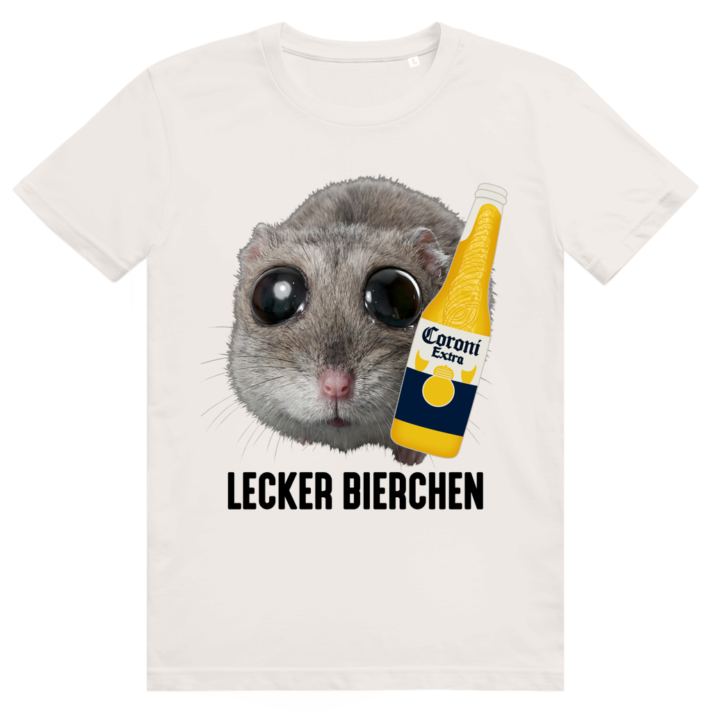 Lecker Bierchen - Sad Hamster Meme - Lustiges Hamsti & Bier - Premium Bio Unisex T-Shirt