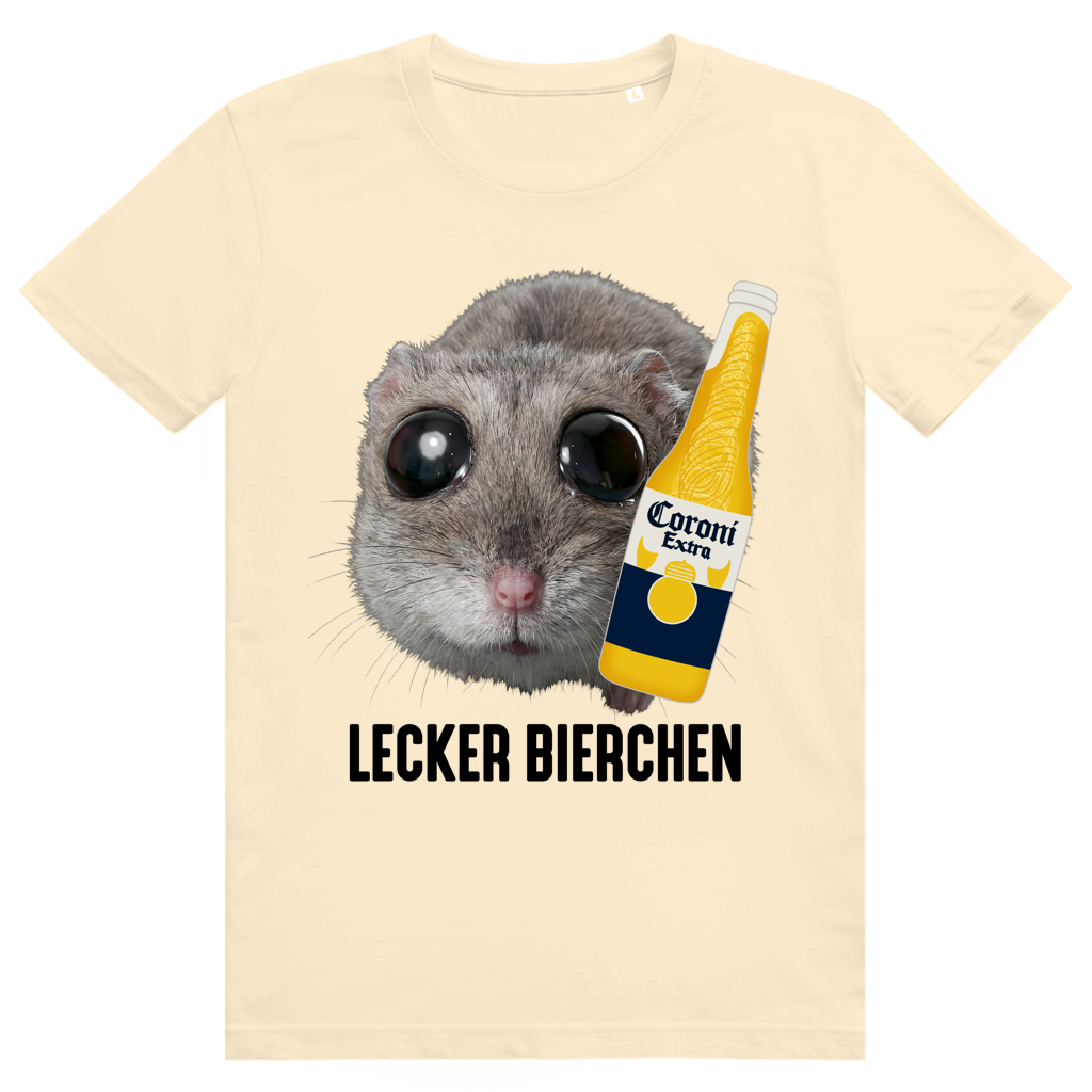 Lecker Bierchen - Sad Hamster Meme - Lustiges Hamsti & Bier - Premium Bio Unisex T-Shirt