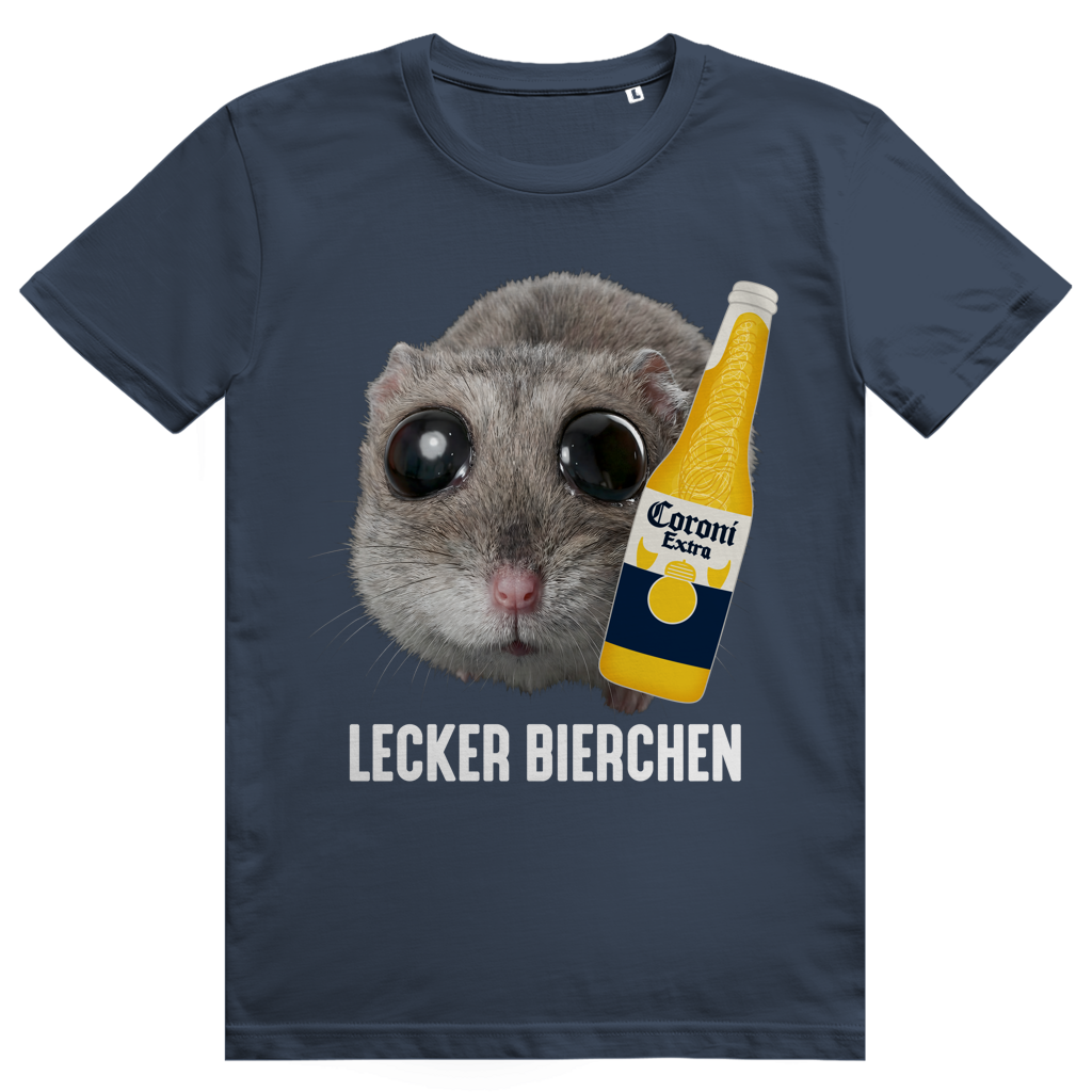 Lecker Bierchen - Sad Hamster Meme - Lustiges Hamsti & Bier - Premium Bio Unisex T-Shirt