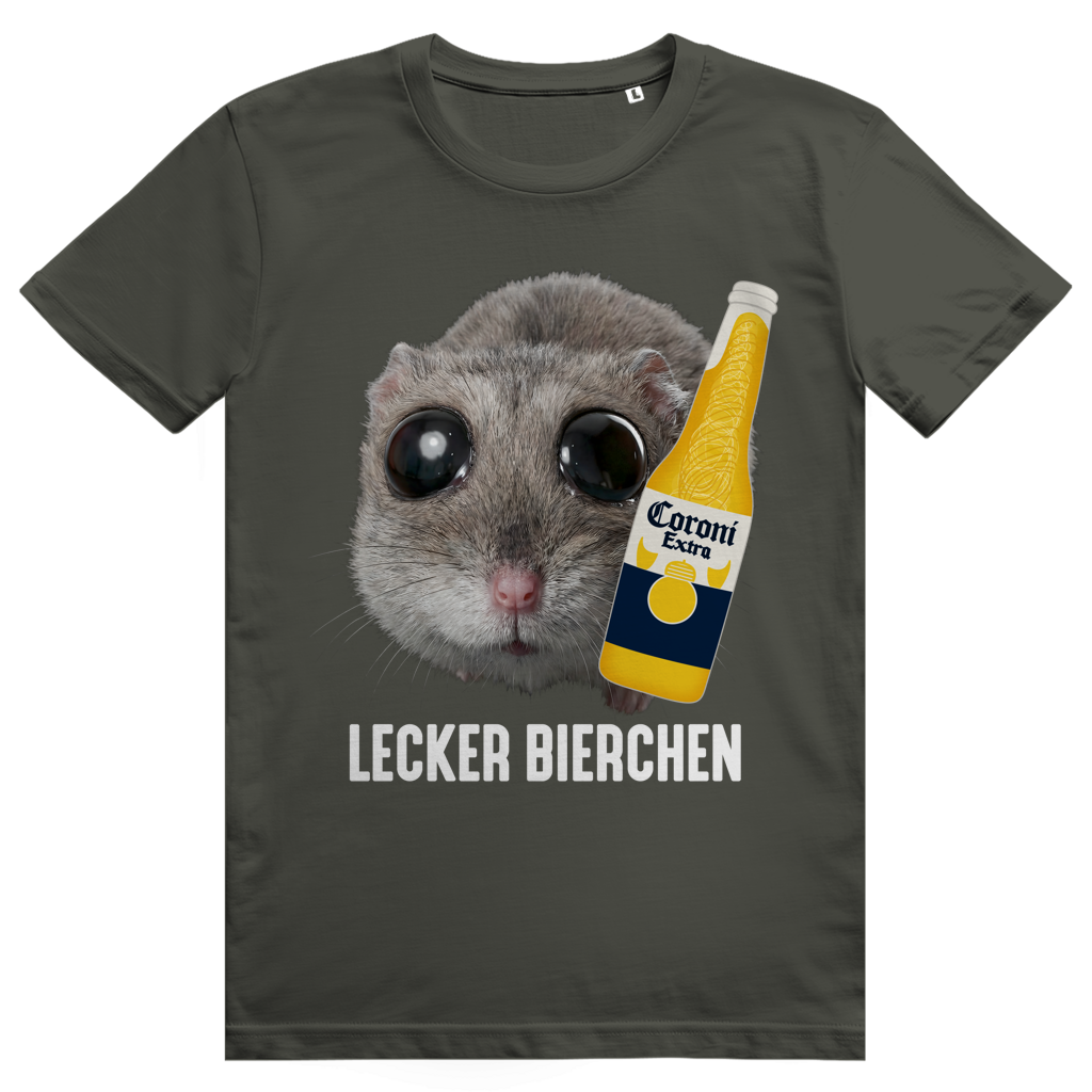 Lecker Bierchen - Sad Hamster Meme - Lustiges Hamsti & Bier - Premium Bio Unisex T-Shirt