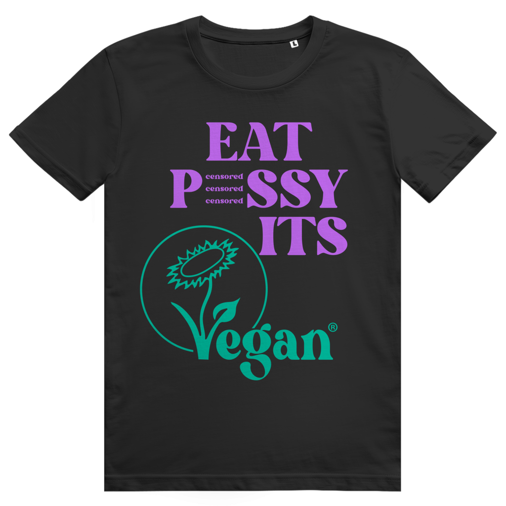 EAT PUSSY IT'S VEGAN - Censored - Liebe & Love Statement - Premium Bio Unisex T-Shirt