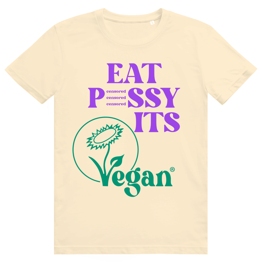 EAT PUSSY IT'S VEGAN - Censored - Liebe & Love Statement - Premium Bio Unisex T-Shirt