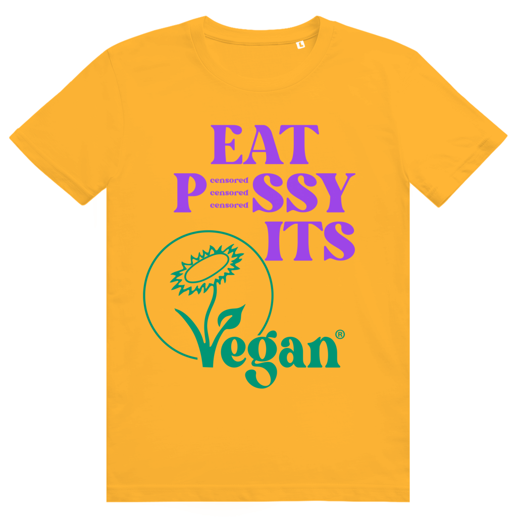 EAT PUSSY IT'S VEGAN - Censored - Liebe & Love Statement - Premium Bio Unisex T-Shirt
