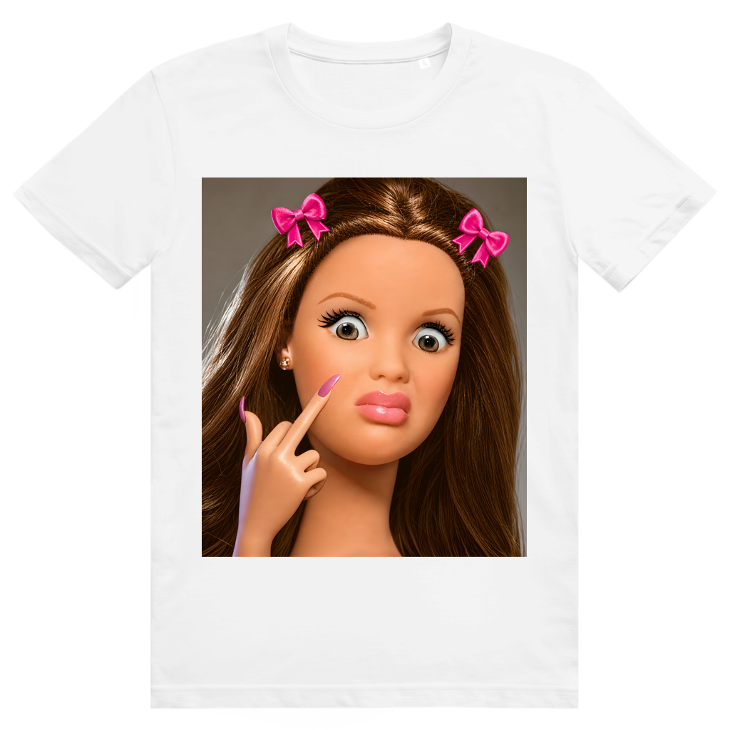 Disgusted Doll Face 1 - Lustiges Barbie Meme - Premium Bio Unisex T-Shirt