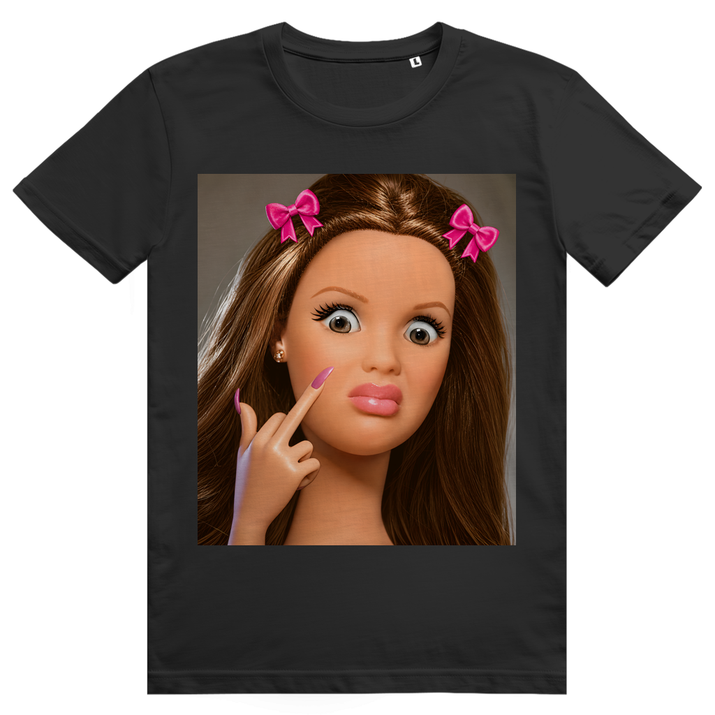 Disgusted Doll Face 1 - Lustiges Barbie Meme - Premium Bio Unisex T-Shirt