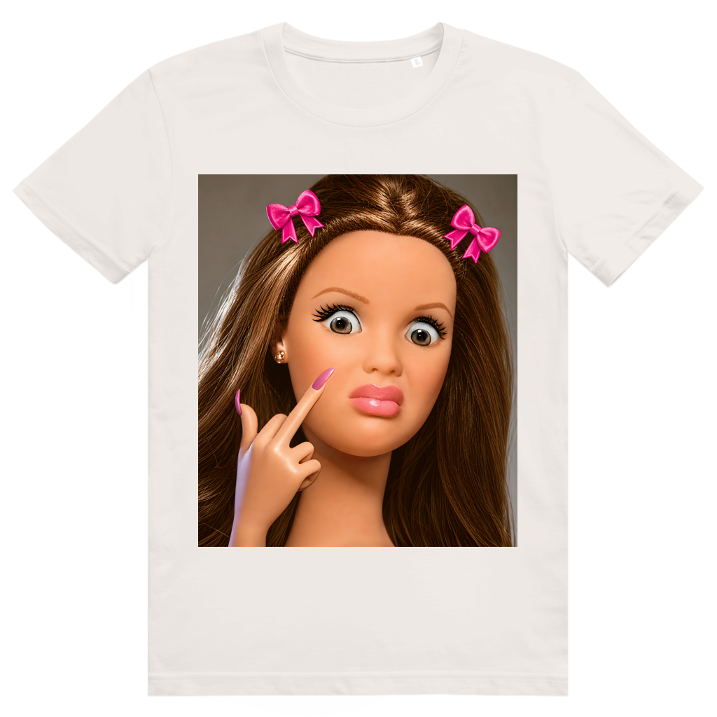 Disgusted Doll Face 1 - Lustiges Barbie Meme - Premium Bio Unisex T-Shirt