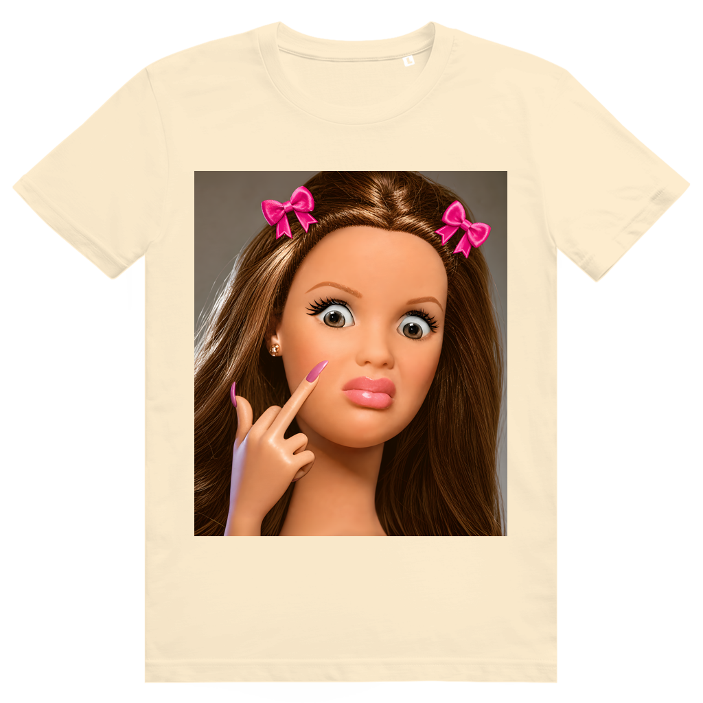 Disgusted Doll Face 1 - Lustiges Barbie Meme - Premium Bio Unisex T-Shirt