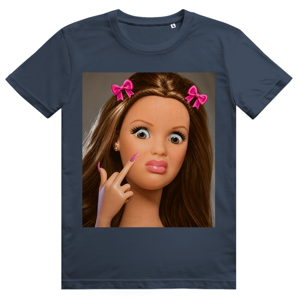 Disgusted Doll Face 1 - Lustiges Barbie Meme - Premium Bio Unisex T-Shirt