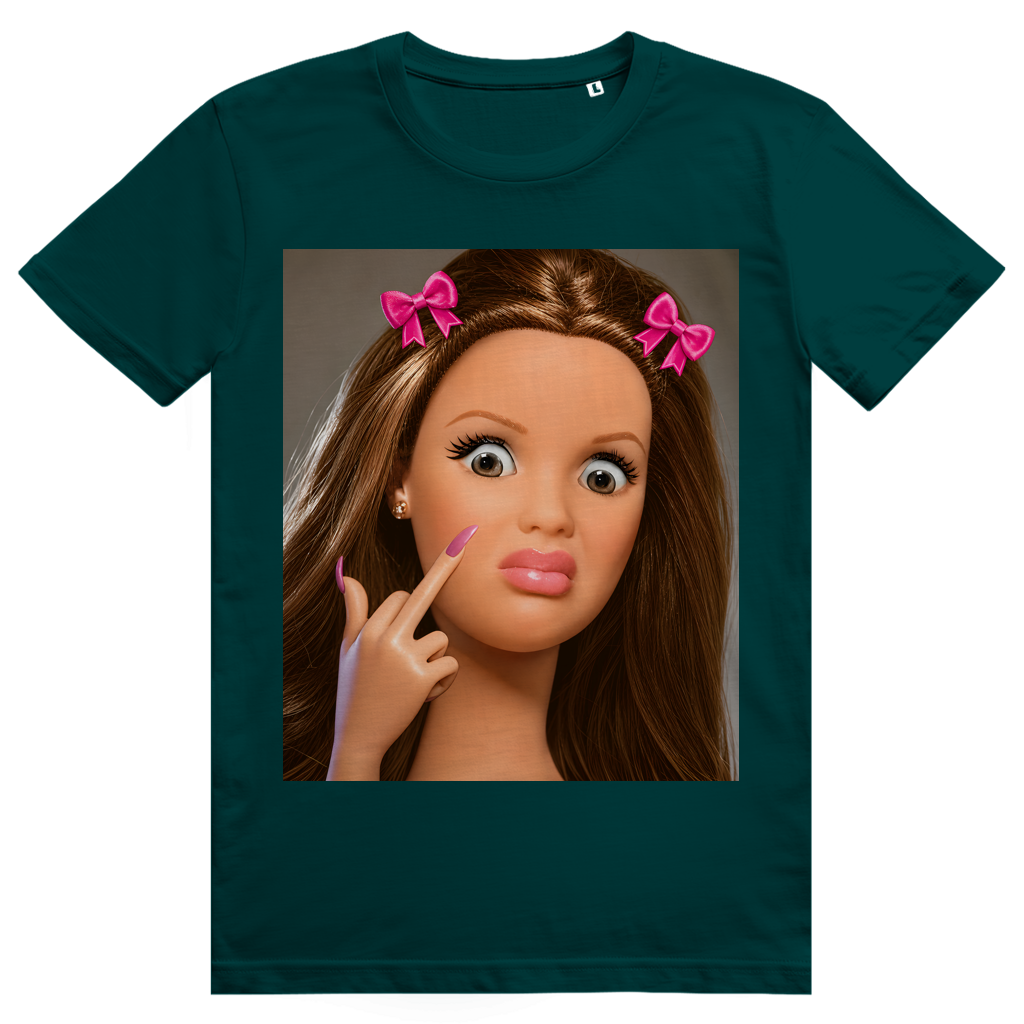 Disgusted Doll Face 1 - Lustiges Barbie Meme - Premium Bio Unisex T-Shirt