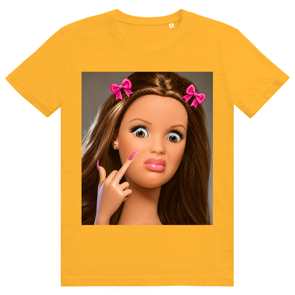 Disgusted Doll Face 1 - Lustiges Barbie Meme - Premium Bio Unisex T-Shirt