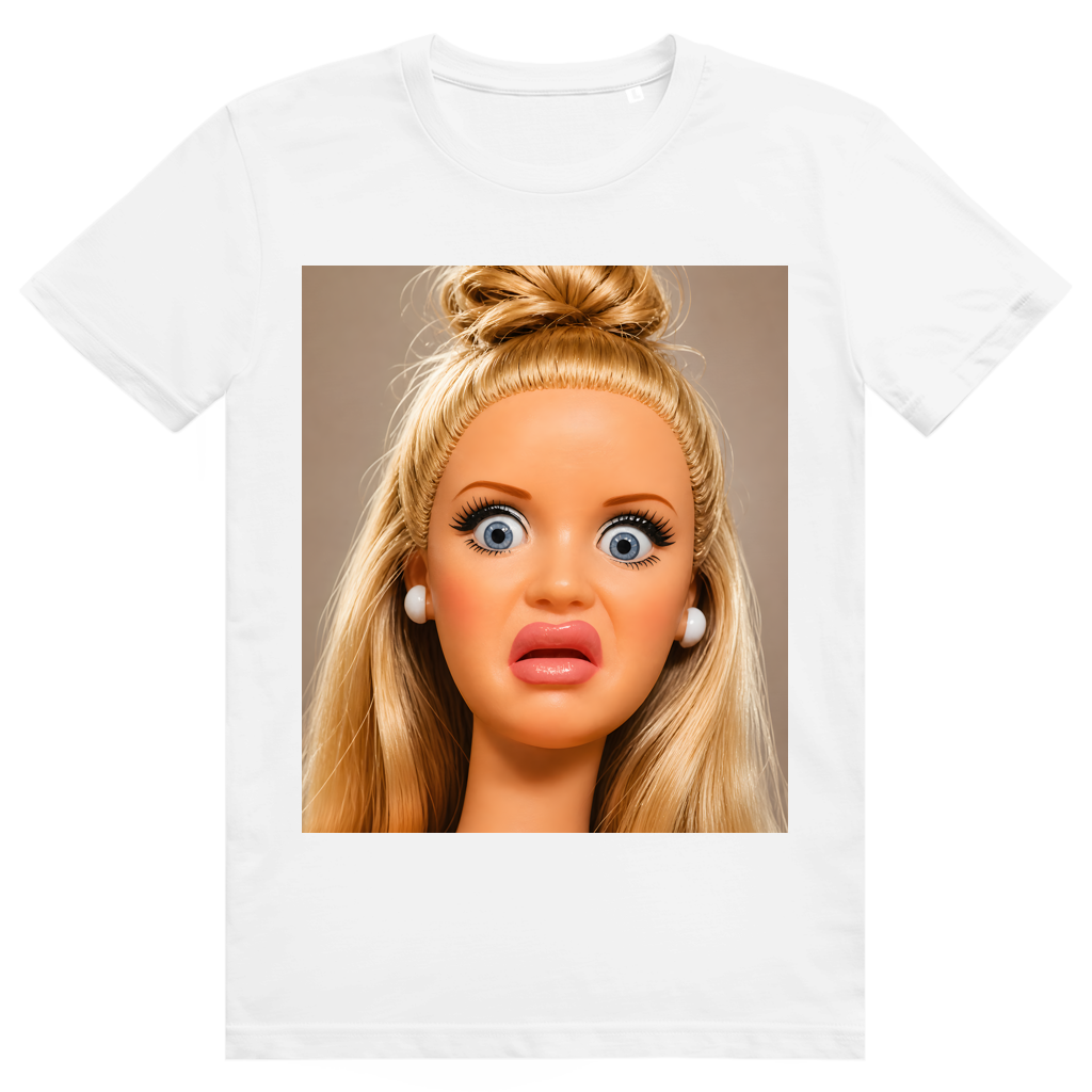 Disgusted Doll Face 2 - Lustiges Barbie Meme - Premium Bio Unisex T-Shirt