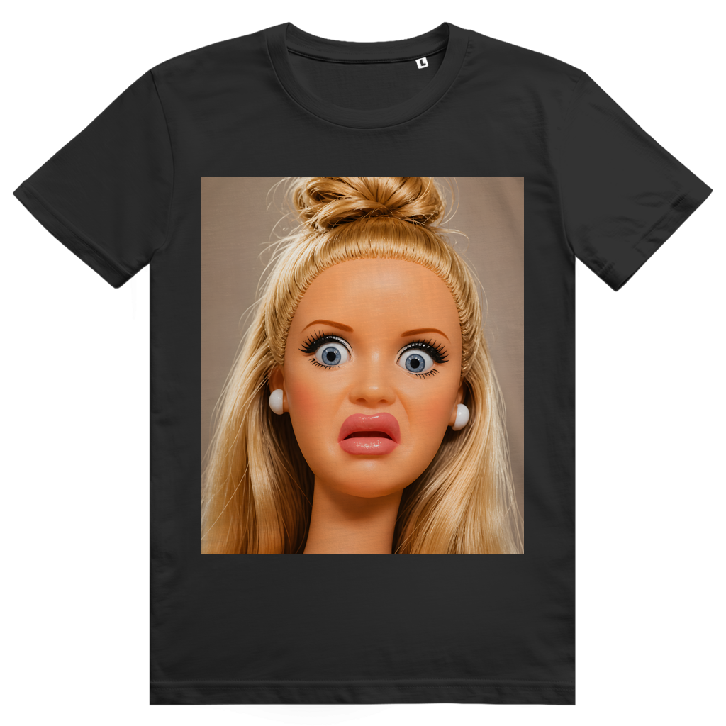 Disgusted Doll Face 2 - Lustiges Barbie Meme - Premium Bio Unisex T-Shirt