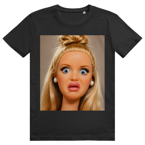 Disgusted Doll Face 2 - Lustiges Barbie Meme - Premium Bio Unisex T-Shirt
