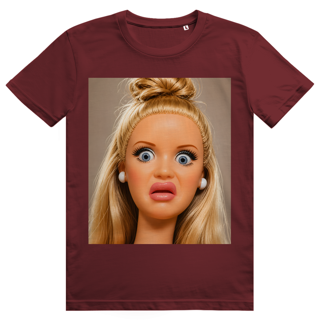 Disgusted Doll Face 2 - Lustiges Barbie Meme - Premium Bio Unisex T-Shirt