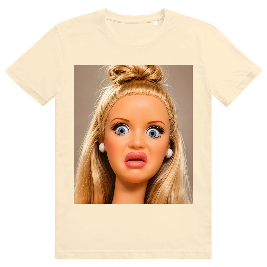 Disgusted Doll Face 2 - Lustiges Barbie Meme - Premium Bio Unisex T-Shirt