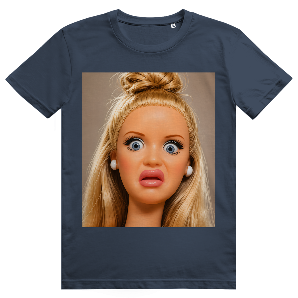 Disgusted Doll Face 2 - Lustiges Barbie Meme - Premium Bio Unisex T-Shirt