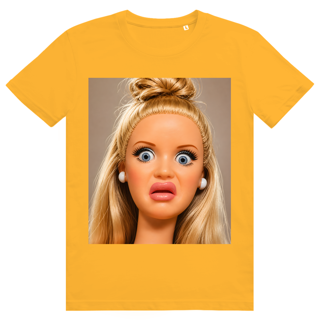 Disgusted Doll Face 2 - Lustiges Barbie Meme - Premium Bio Unisex T-Shirt