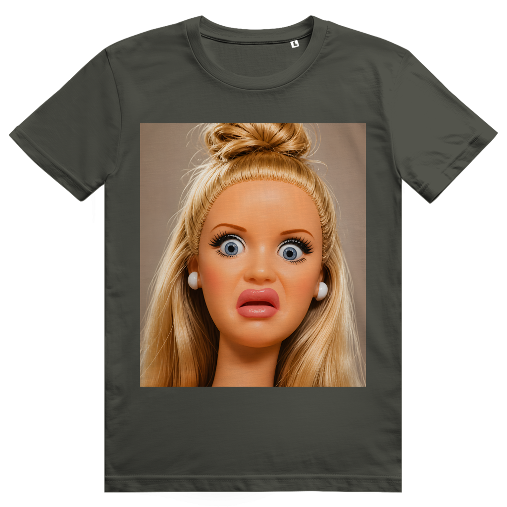 Disgusted Doll Face 2 - Lustiges Barbie Meme - Premium Bio Unisex T-Shirt