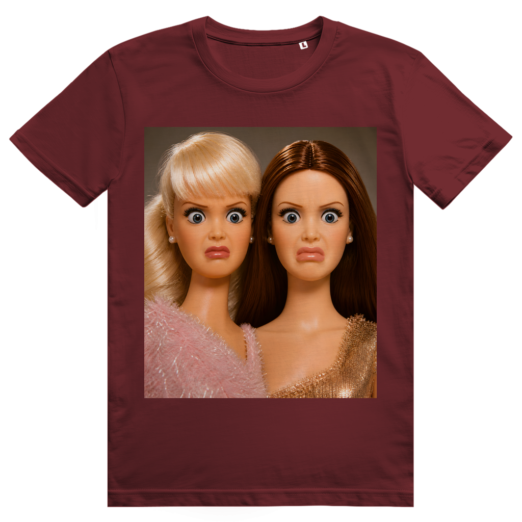 Disgusted Doll Face 4 - Lustiges Barbie Meme - Premium Bio Unisex T-Shirt