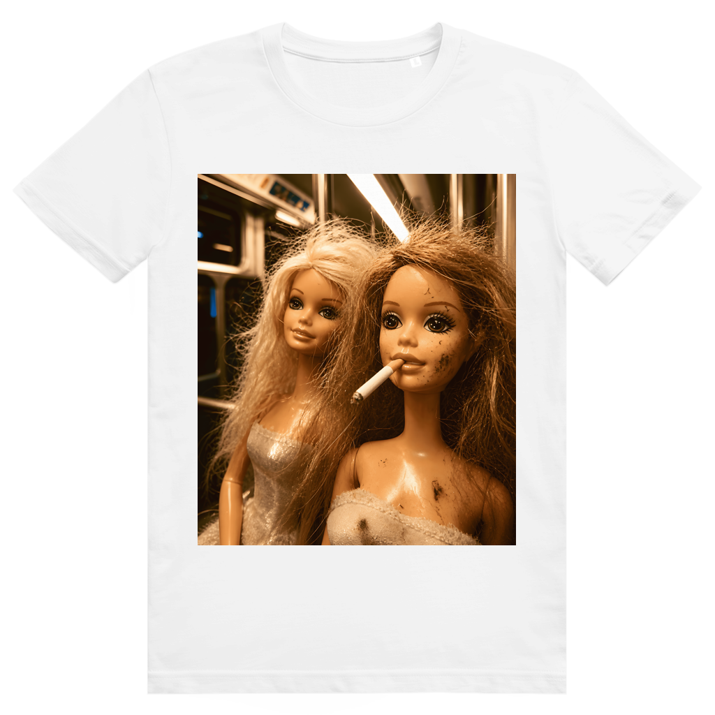 Disgusted Doll Face 3 - Lustiges Barbie Meme - Premium Bio Unisex T-Shirt