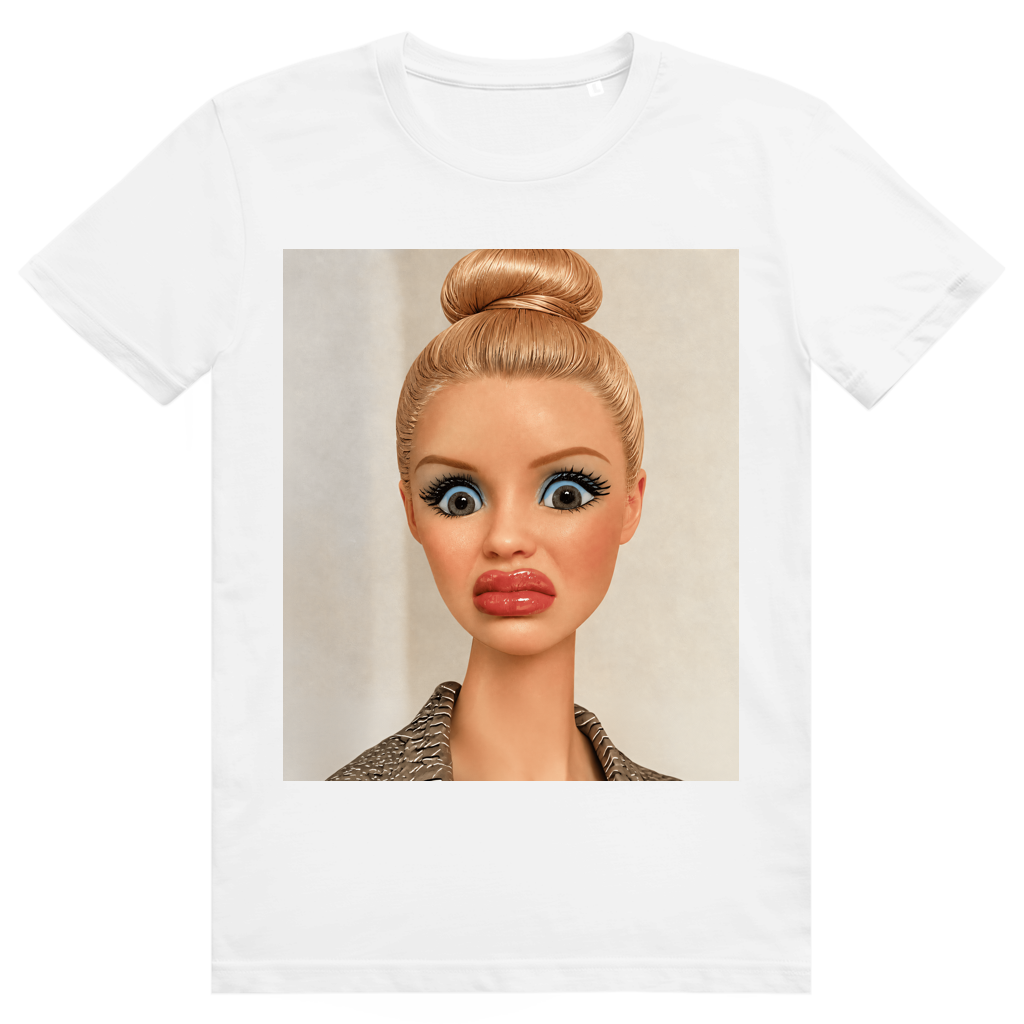 Disgusted Doll Face 6 - Lustiges Barbie Meme - Premium Bio Unisex T-Shirt