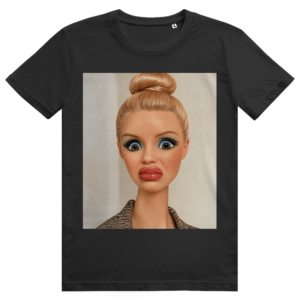 Disgusted Doll Face 6 - Lustiges Barbie Meme - Premium Bio Unisex T-Shirt