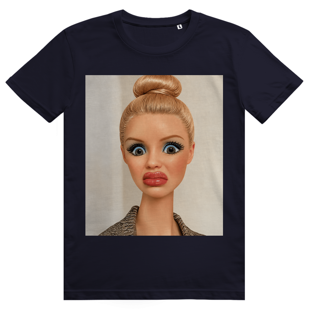 Disgusted Doll Face 6 - Lustiges Barbie Meme - Premium Bio Unisex T-Shirt