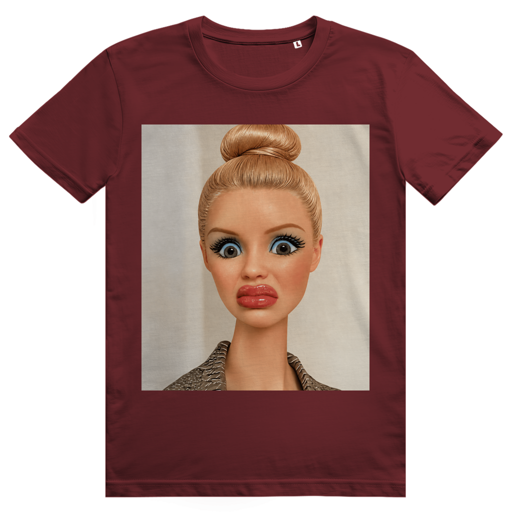 Disgusted Doll Face 6 - Lustiges Barbie Meme - Premium Bio Unisex T-Shirt