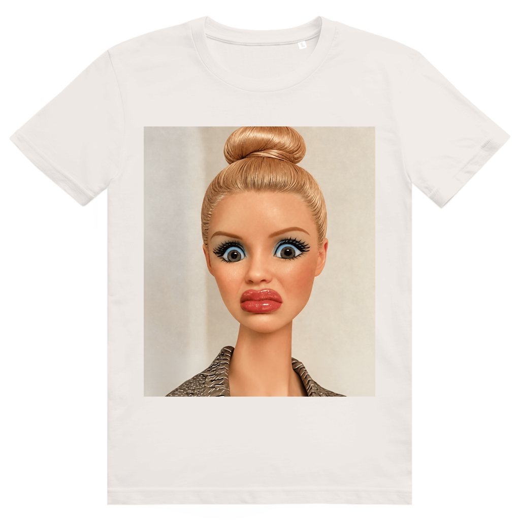 Disgusted Doll Face 6 - Lustiges Barbie Meme - Premium Bio Unisex T-Shirt