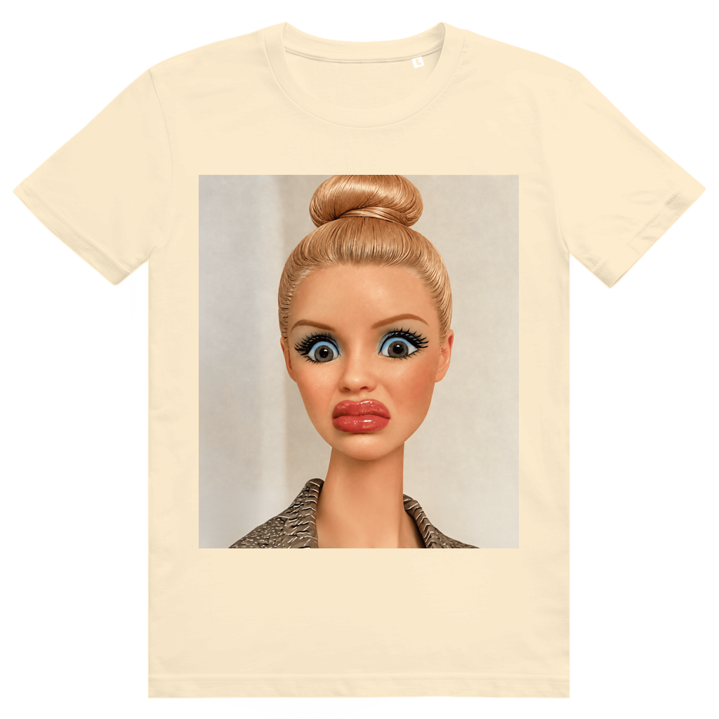 Disgusted Doll Face 6 - Lustiges Barbie Meme - Premium Bio Unisex T-Shirt