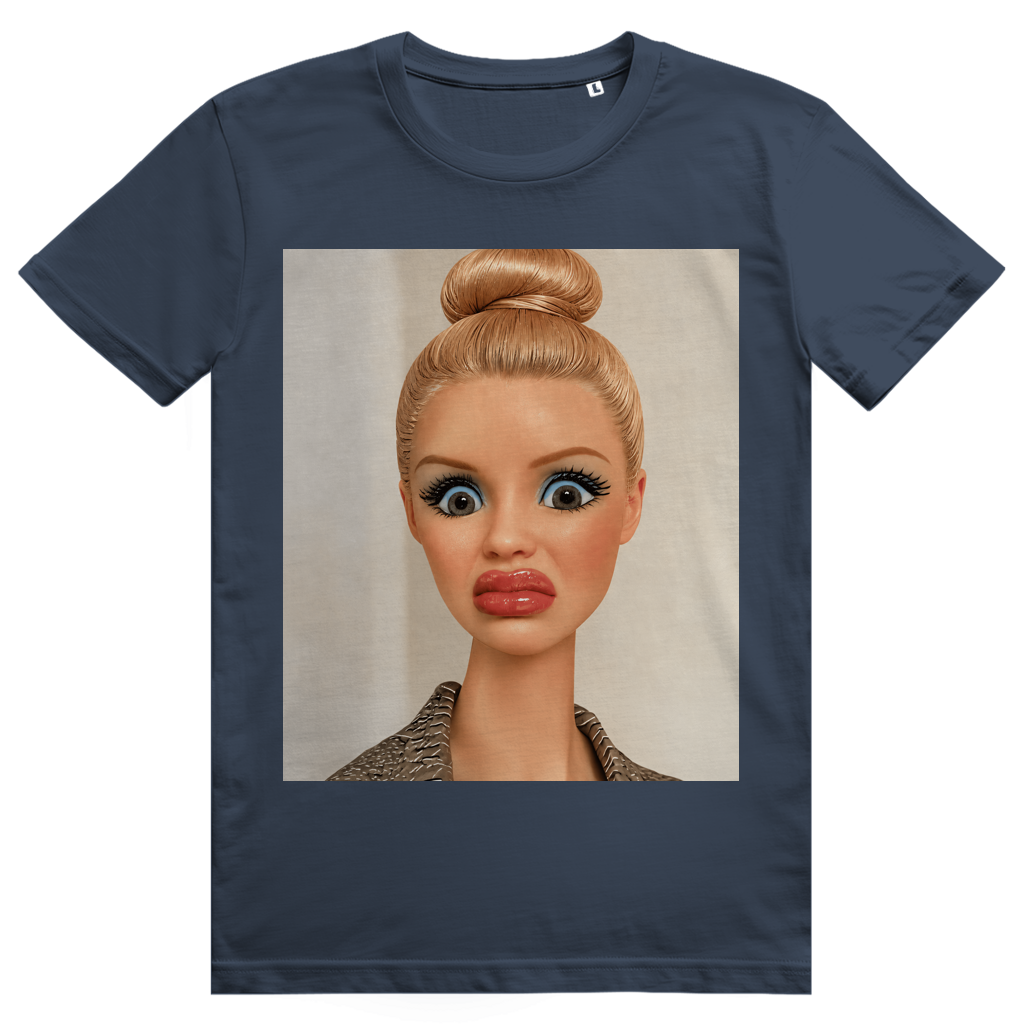 Disgusted Doll Face 6 - Lustiges Barbie Meme - Premium Bio Unisex T-Shirt