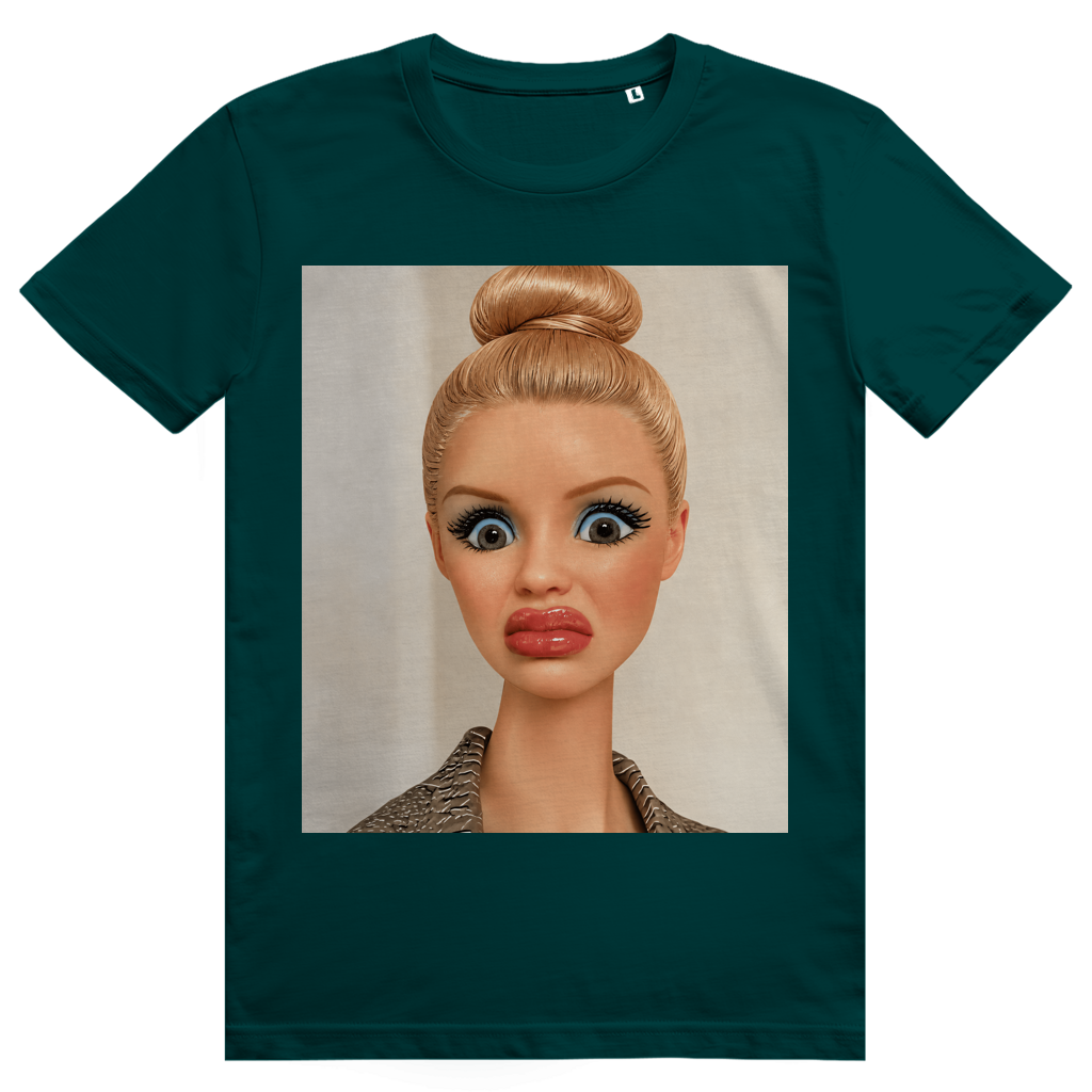 Disgusted Doll Face 6 - Lustiges Barbie Meme - Premium Bio Unisex T-Shirt