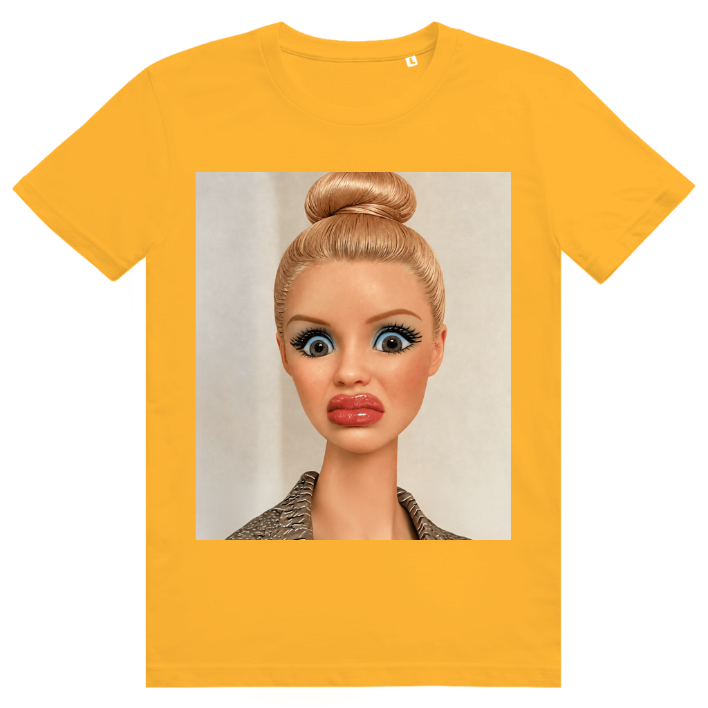 Disgusted Doll Face 6 - Lustiges Barbie Meme - Premium Bio Unisex T-Shirt