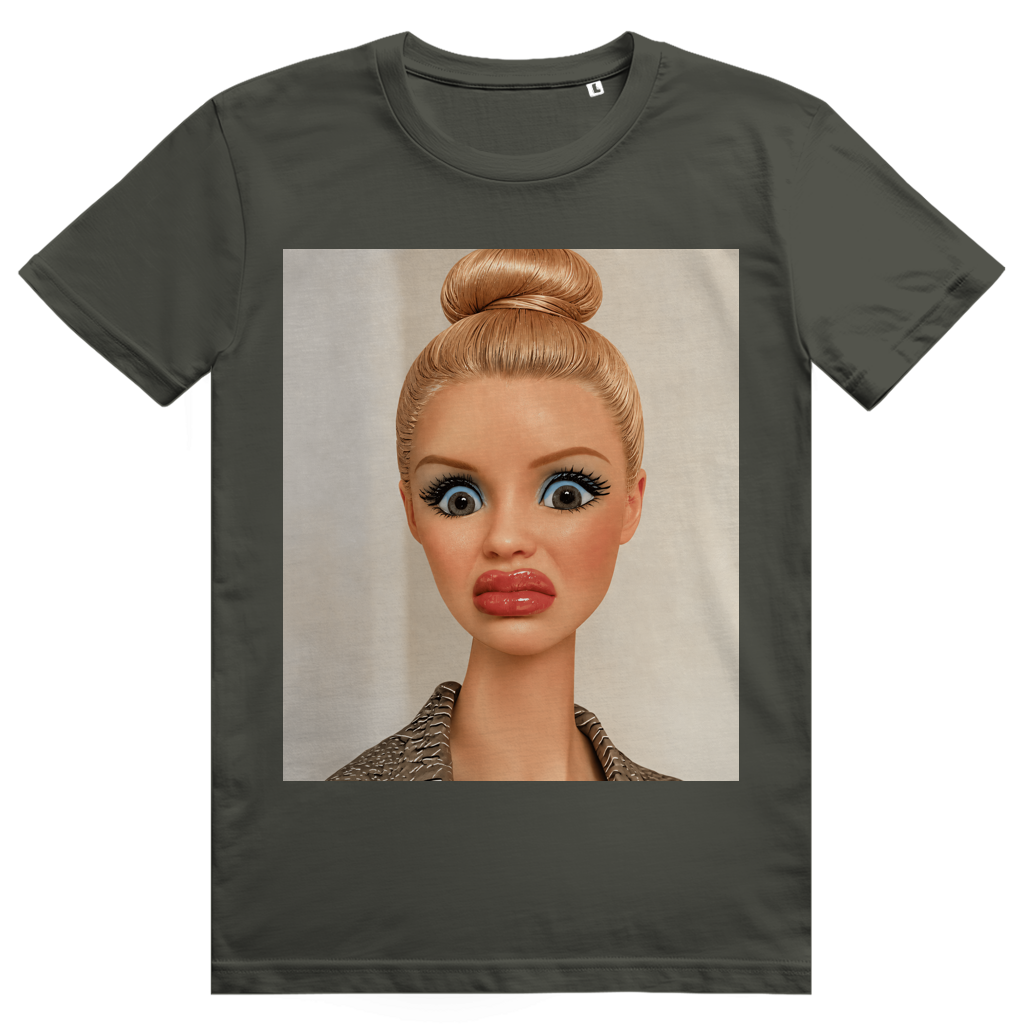 Disgusted Doll Face 6 - Lustiges Barbie Meme - Premium Bio Unisex T-Shirt