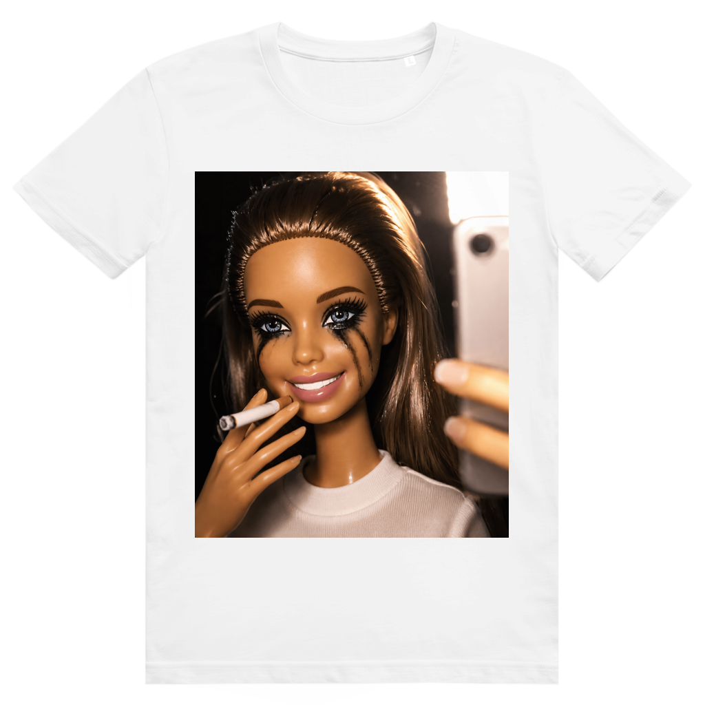 Disgusted Doll Face 9 - Lustiges Barbie Meme - Premium Bio Unisex T-Shirt