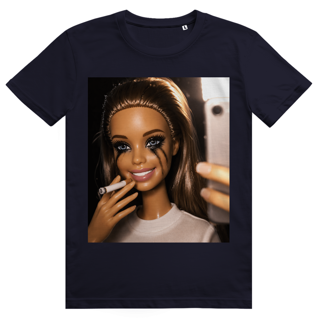 Disgusted Doll Face 9 - Lustiges Barbie Meme - Premium Bio Unisex T-Shirt
