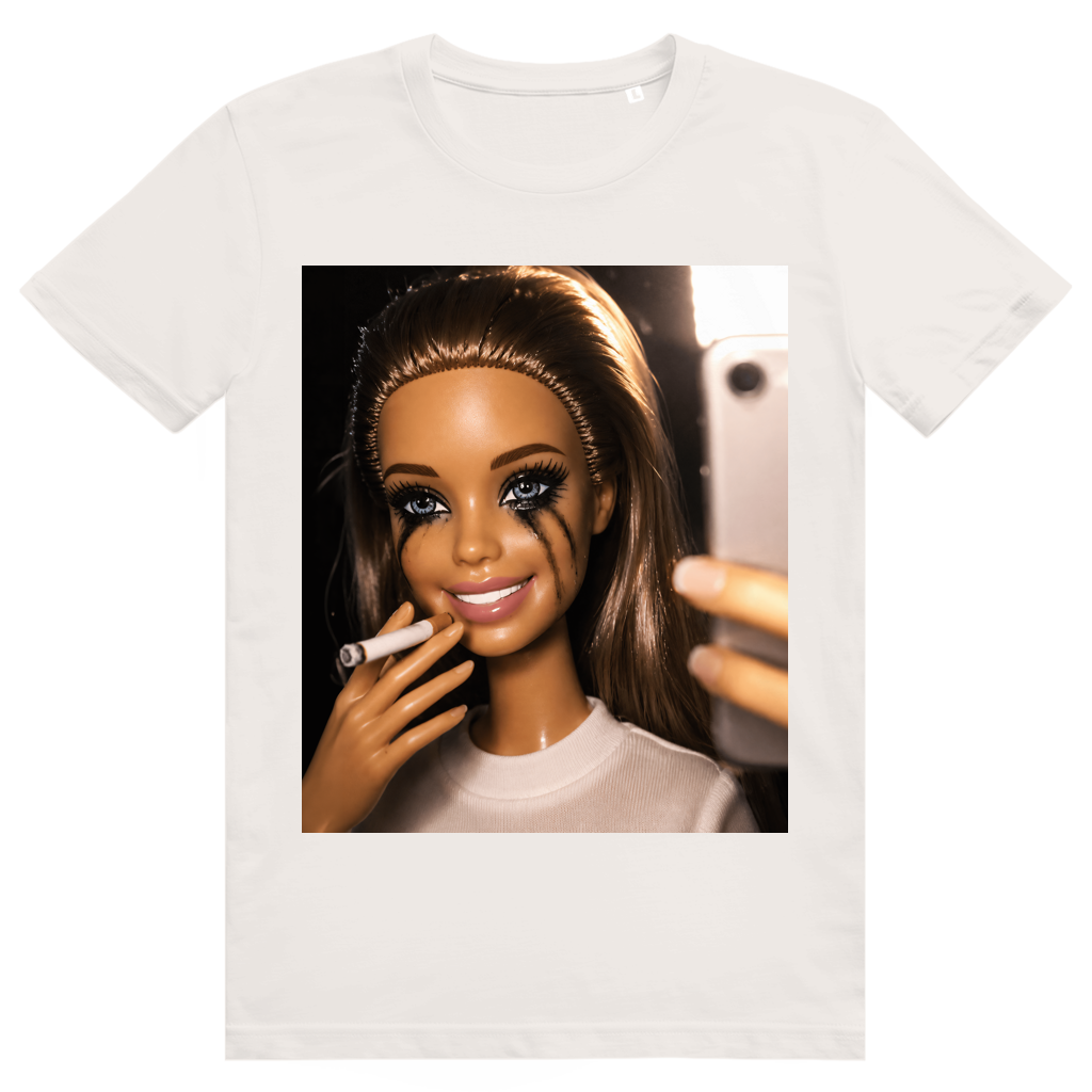 Disgusted Doll Face 9 - Lustiges Barbie Meme - Premium Bio Unisex T-Shirt