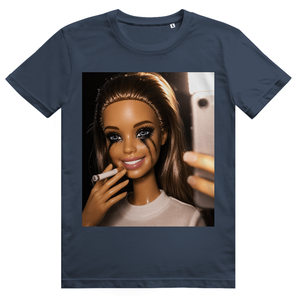 Disgusted Doll Face 9 - Lustiges Barbie Meme - Premium Bio Unisex T-Shirt