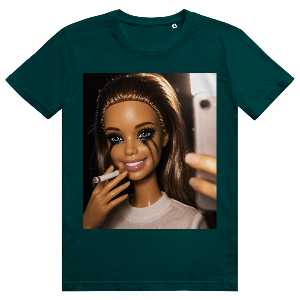 Disgusted Doll Face 9 - Lustiges Barbie Meme - Premium Bio Unisex T-Shirt