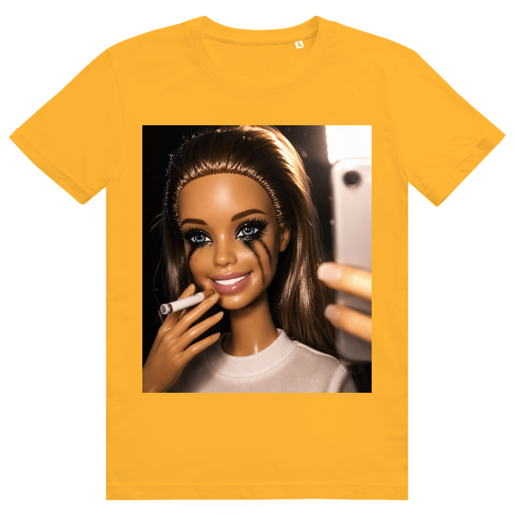 Disgusted Doll Face 9 - Lustiges Barbie Meme - Premium Bio Unisex T-Shirt