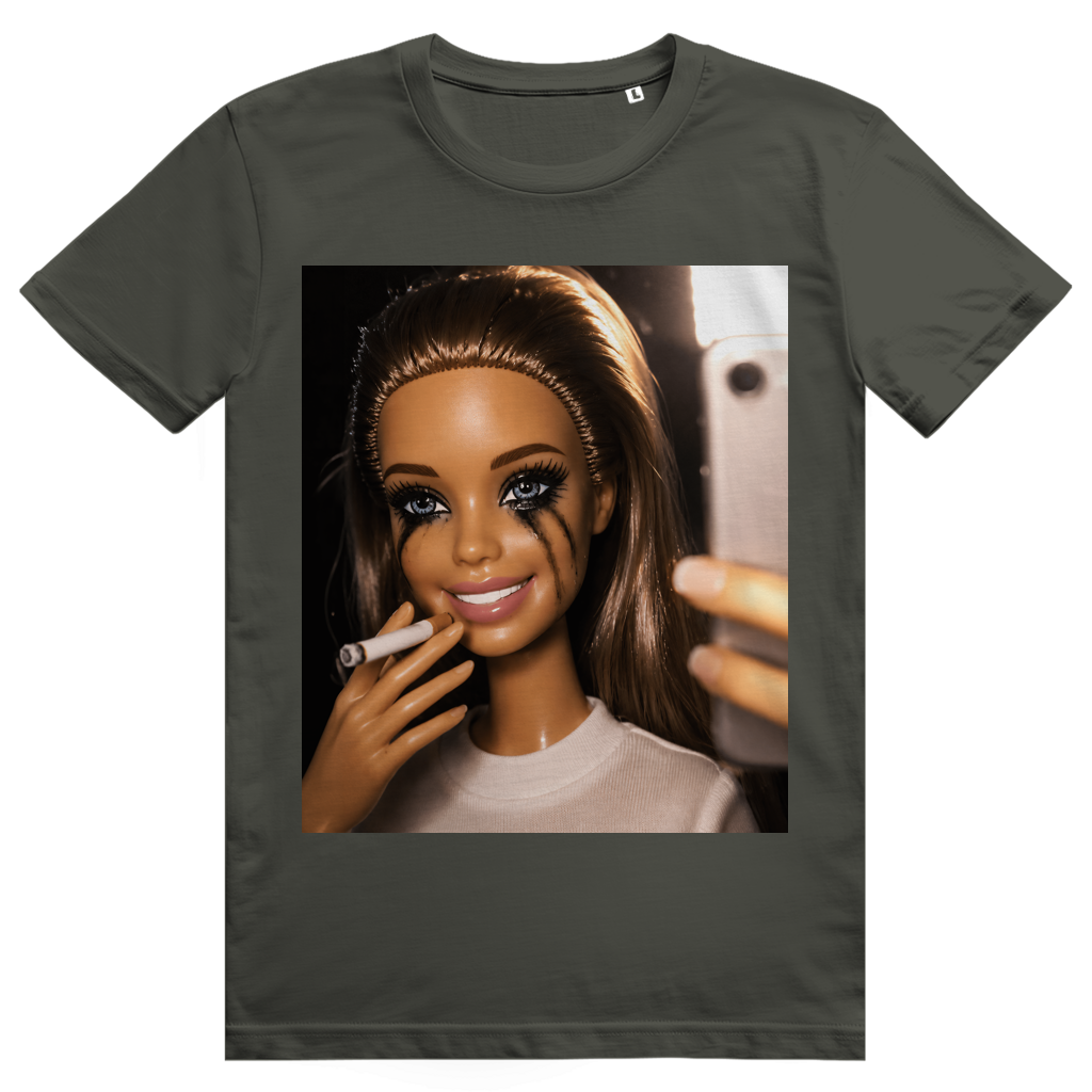 Disgusted Doll Face 9 - Lustiges Barbie Meme - Premium Bio Unisex T-Shirt