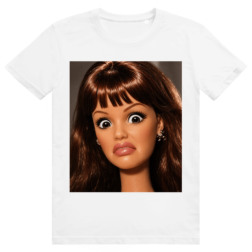 Disgusted Doll Face 11 - Lustiges Barbie Meme - Premium Bio Unisex T-Shirt