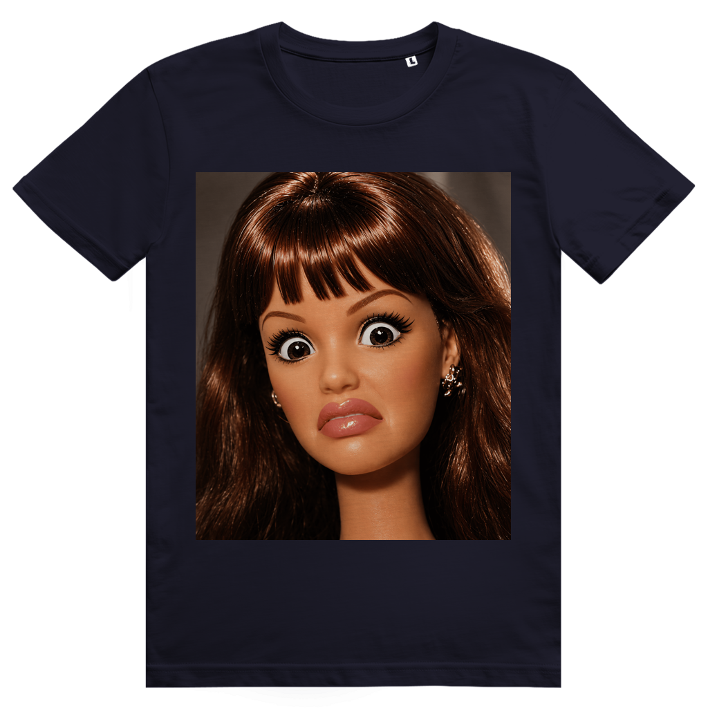 Disgusted Doll Face 11 - Lustiges Barbie Meme - Premium Bio Unisex T-Shirt