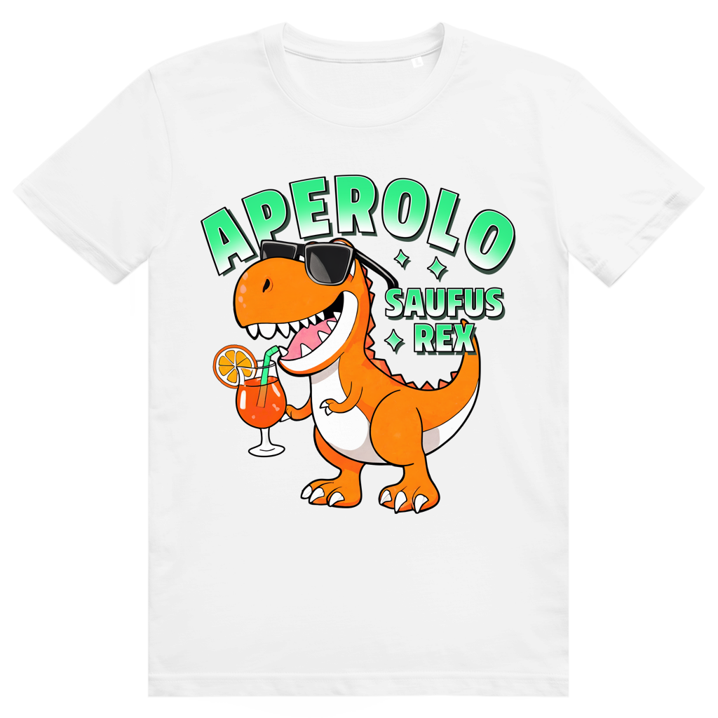 Aperolo Saufus Rex - Aperol Spritz Dino Meme - Premium Bio Unisex T-Shirt