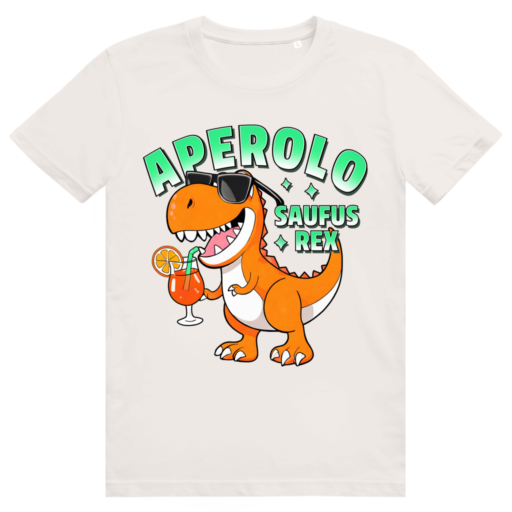 Aperolo Saufus Rex - Aperol Spritz Dino Meme - Premium Bio Unisex T-Shirt