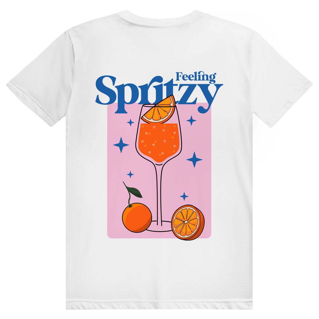 Feeling Spritzy - Aperol Spritz - Premium Bio Unisex (Rückendruck) T-Shirt